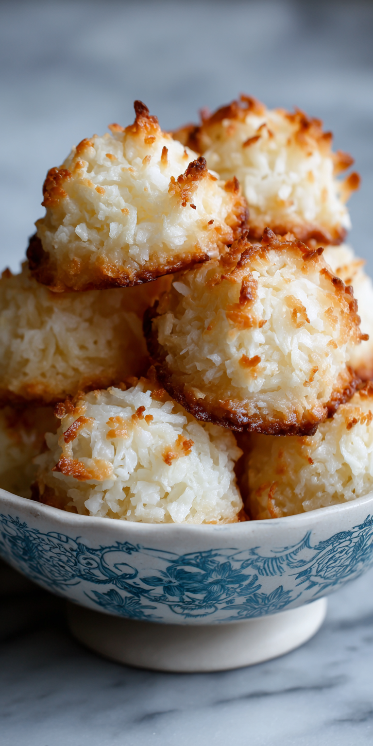 Sugar Free Coconut Macaroons served warm with cozy spices