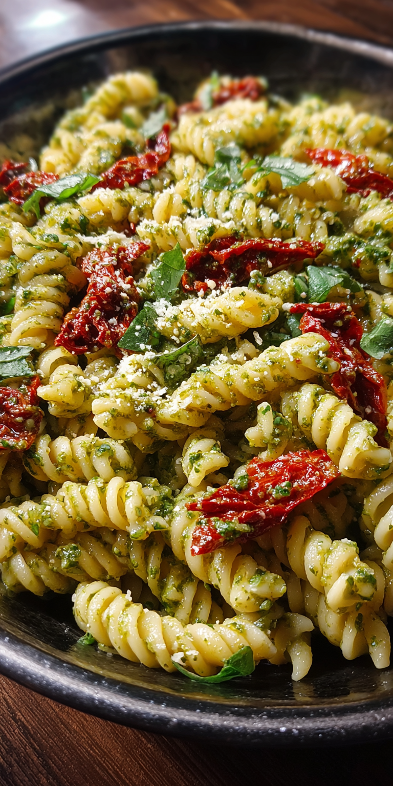 Sun Dried Tomato Creamy Pasta served warm with cozy spices