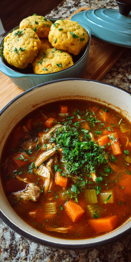 Sweet Potato Dumplings Chicken Soup Recipe