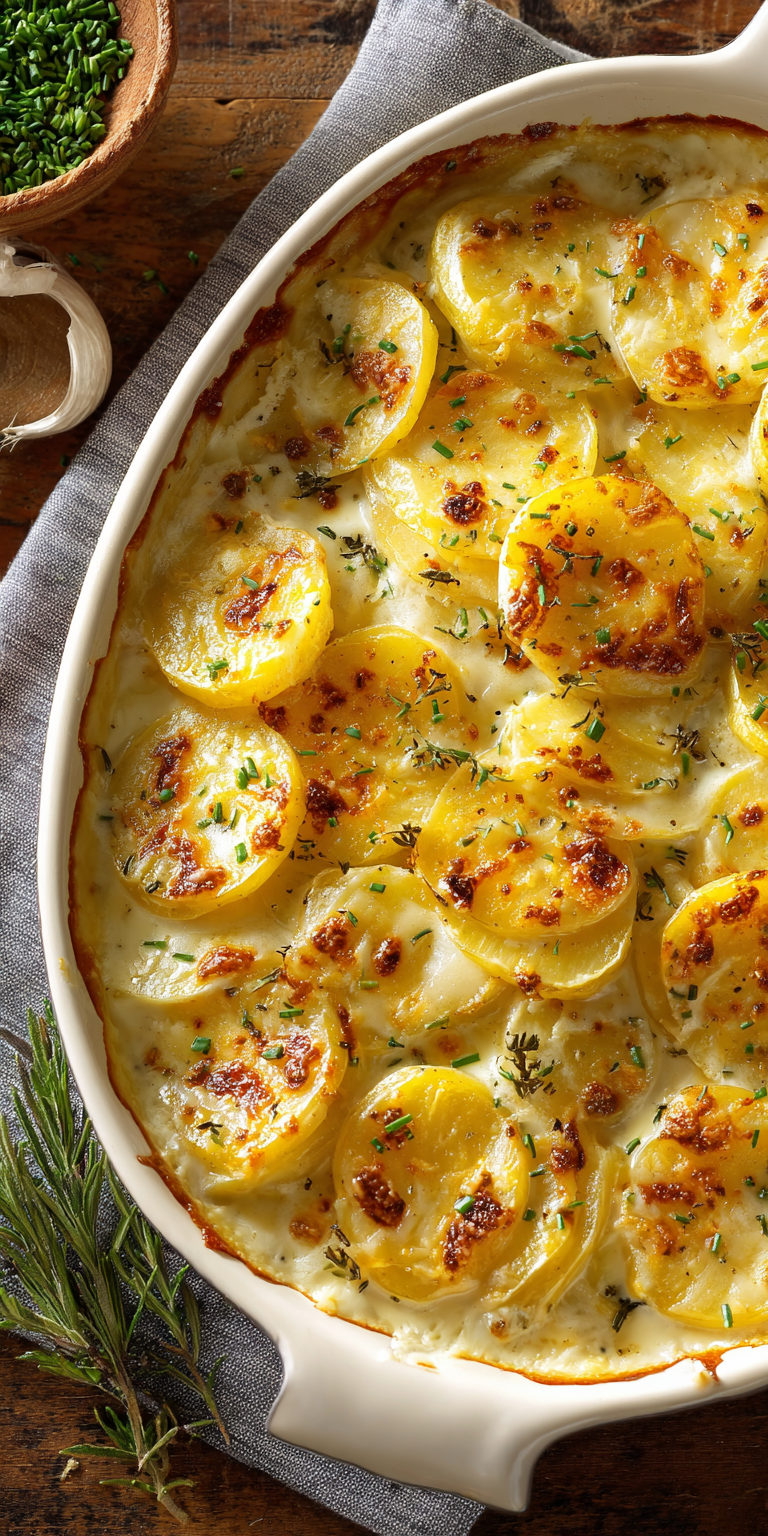 Truffle Oil Fancy Scalloped Potatoes Recipe