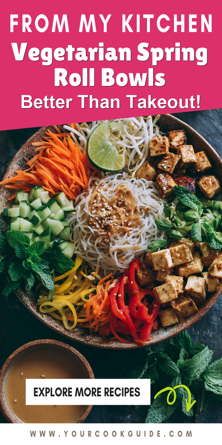 Vegetarian Spring Roll Bowls served warm with cozy spices