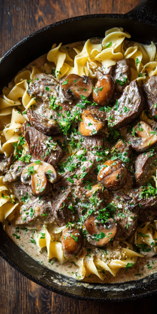 Venison Stroganoff with Mushrooms Recipe