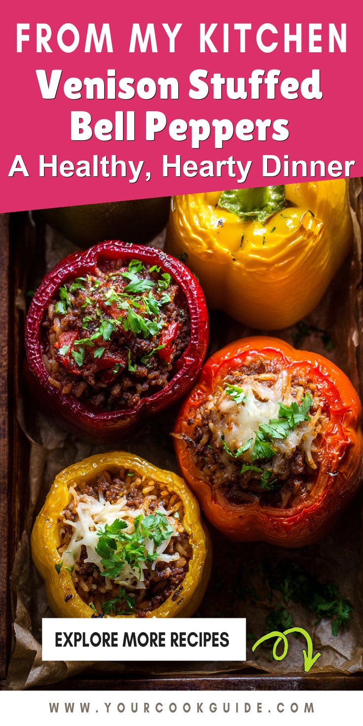 Venison Stuffed Bell Peppers served warm with cozy spices