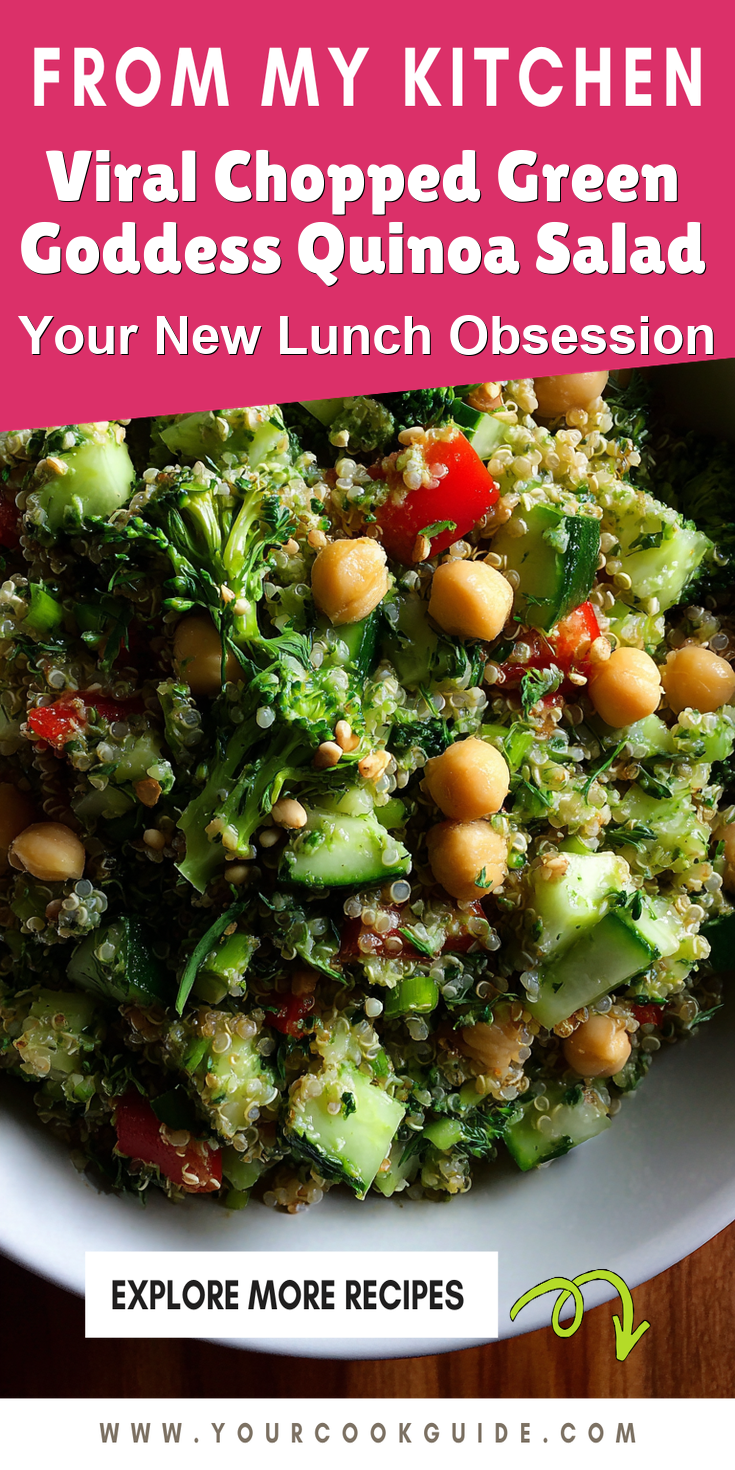 Viral Chopped Green Goddess Quinoa Salad served warm with cozy spices
