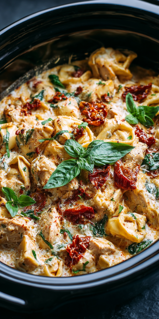 Viral Marry Me Chicken Tortellini Crockpot Recipe