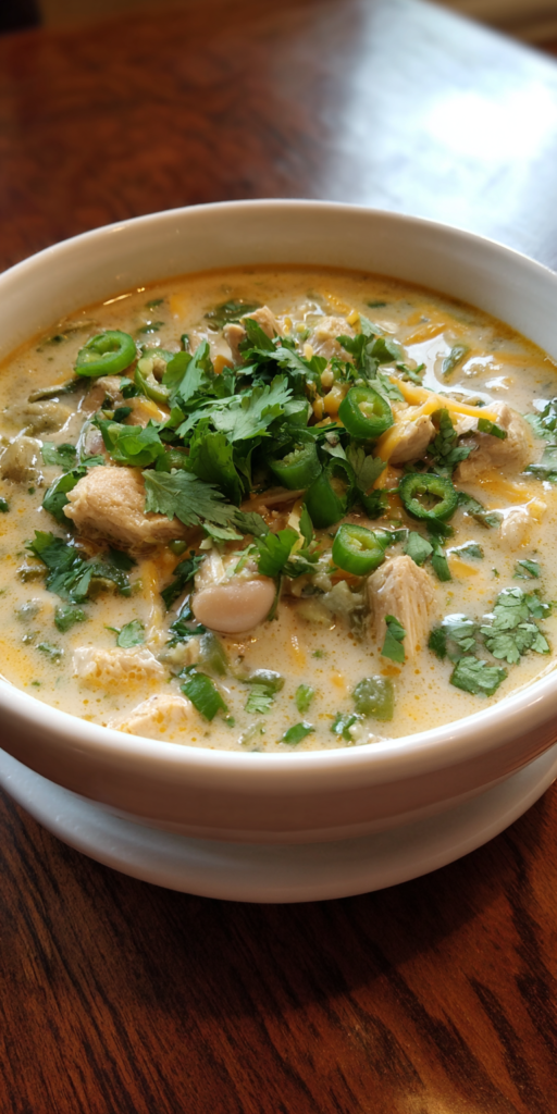 White Chicken Chili with Cream Cheese Recipe