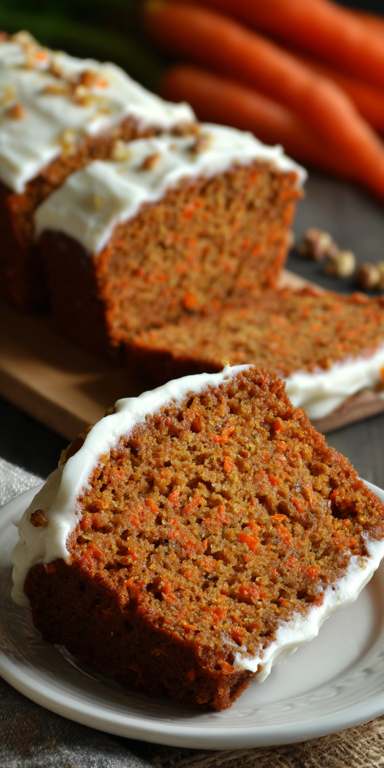Whole Wheat Healthy Carrot Cake served warm with cozy spices