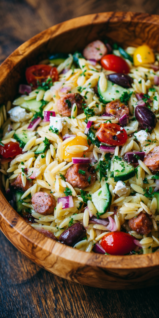 Zesty Mediterranean Orzo Pasta Salad Recipe