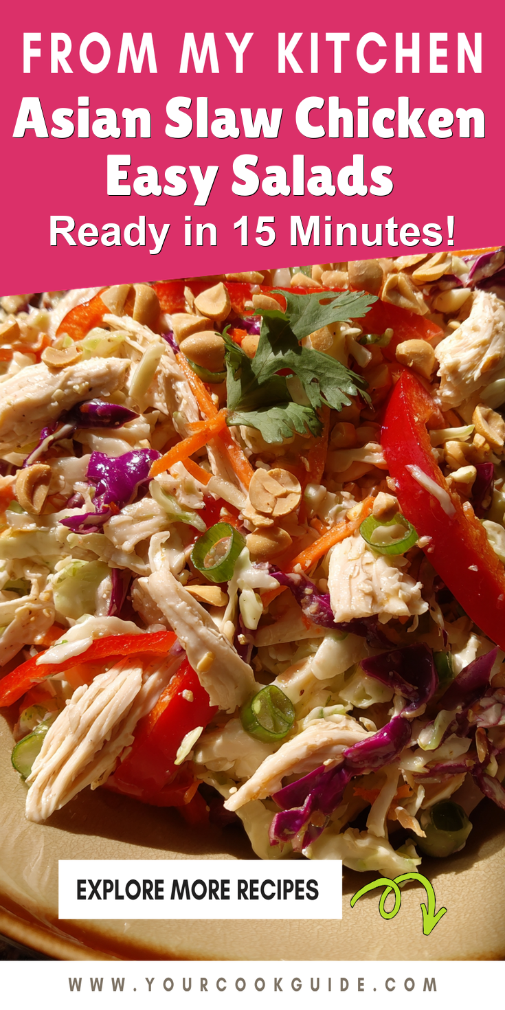 Asian Slaw Chicken Easy Salads served warm with cozy spices