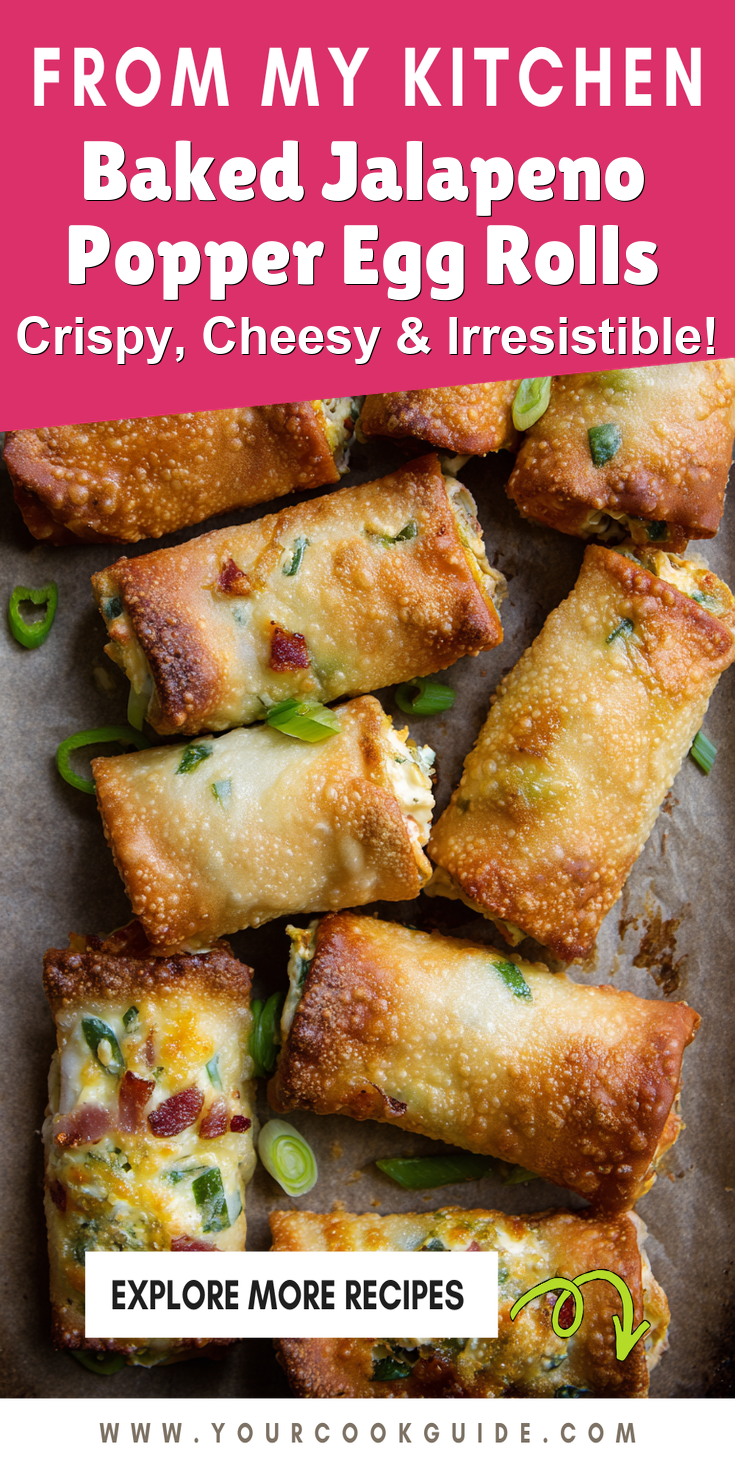 Baked Jalapeno Popper Egg Rolls served warm with gentle spices and a cozy aroma