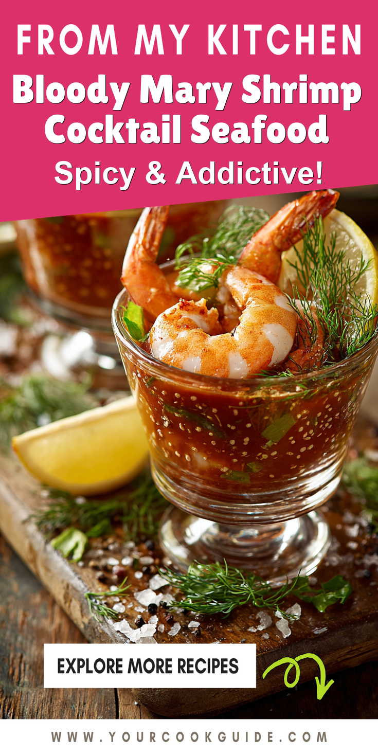 Bloody Mary Shrimp Cocktail Seafood served warm with cozy spices