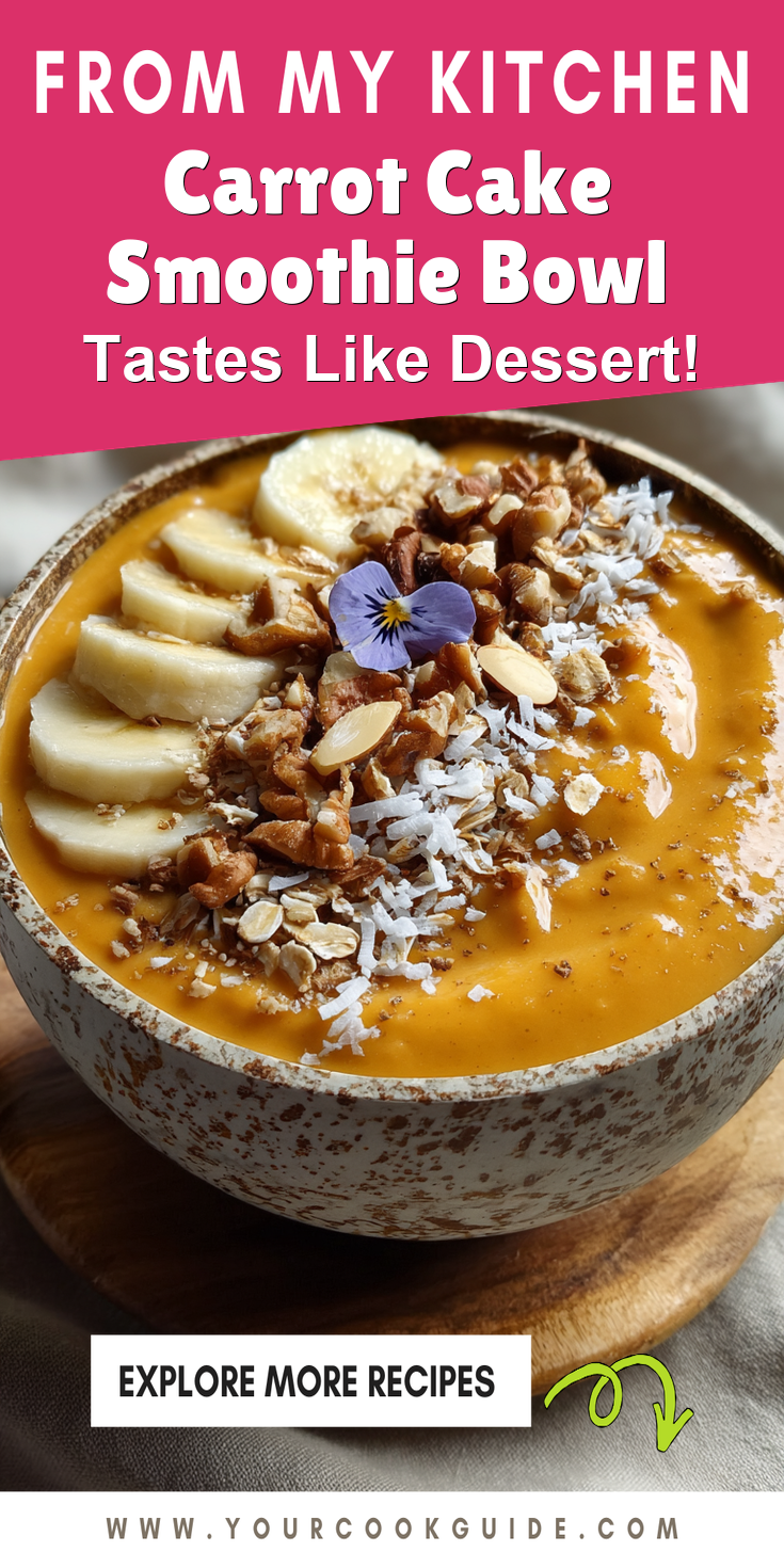 Carrot Cake Smoothie Bowl served warm with cozy spices