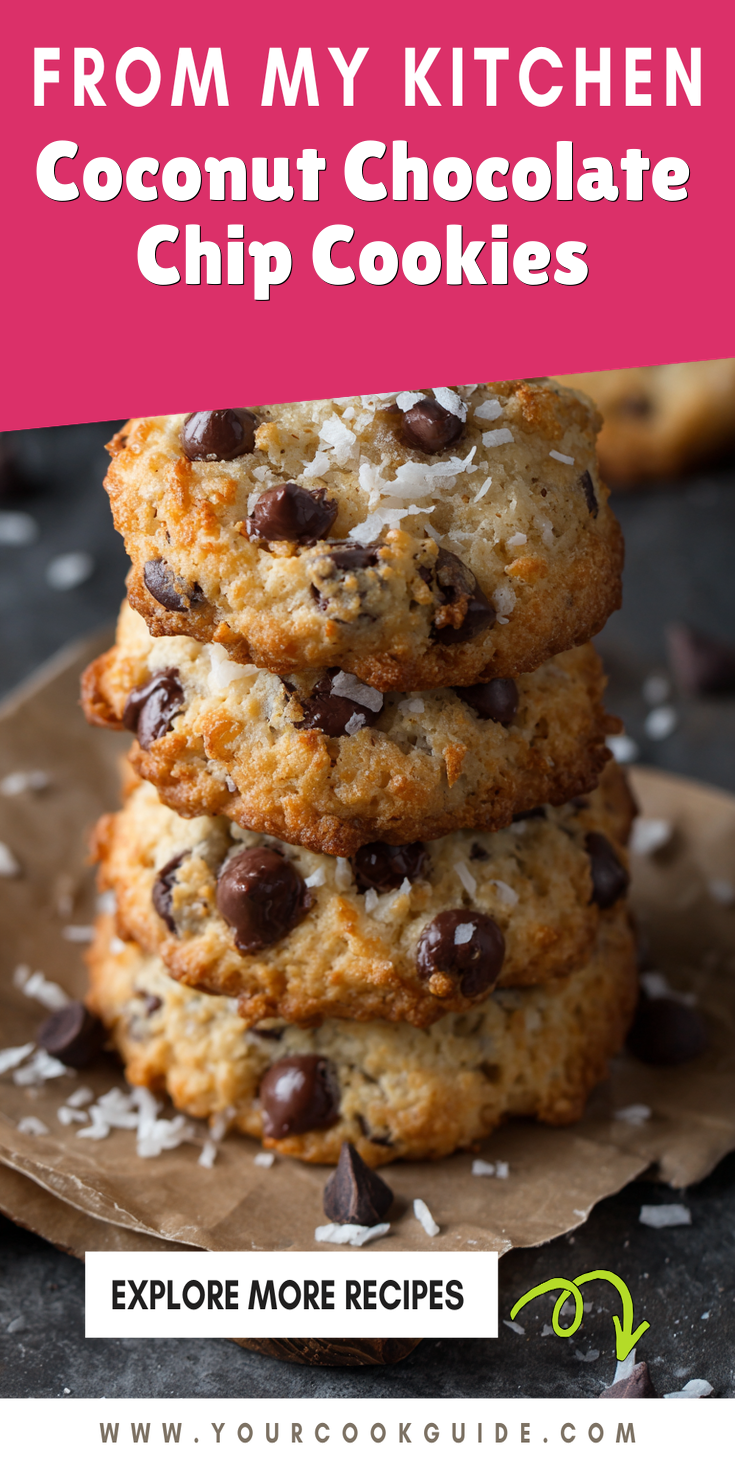 Coconut Chocolate Chip Cookies served warm with cozy spices