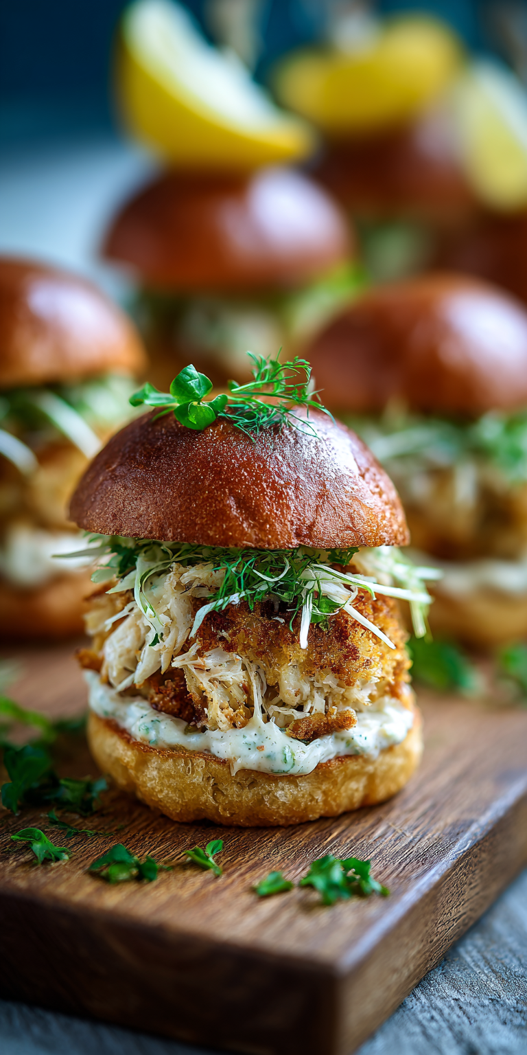 Crab Cake Sliders Seafood Dishes Recipe