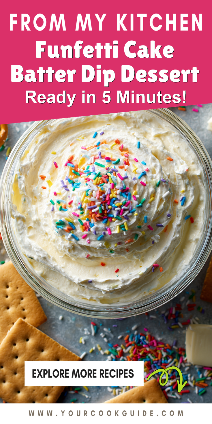 Funfetti Cake Batter Dip Dessert served warm with cozy spices