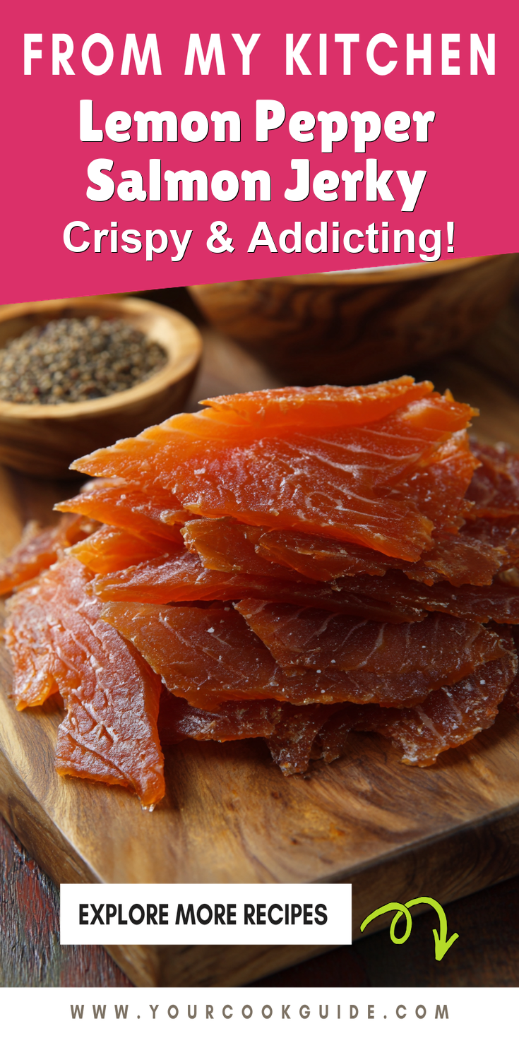 Lemon Pepper Salmon Jerky served warm with cozy spices