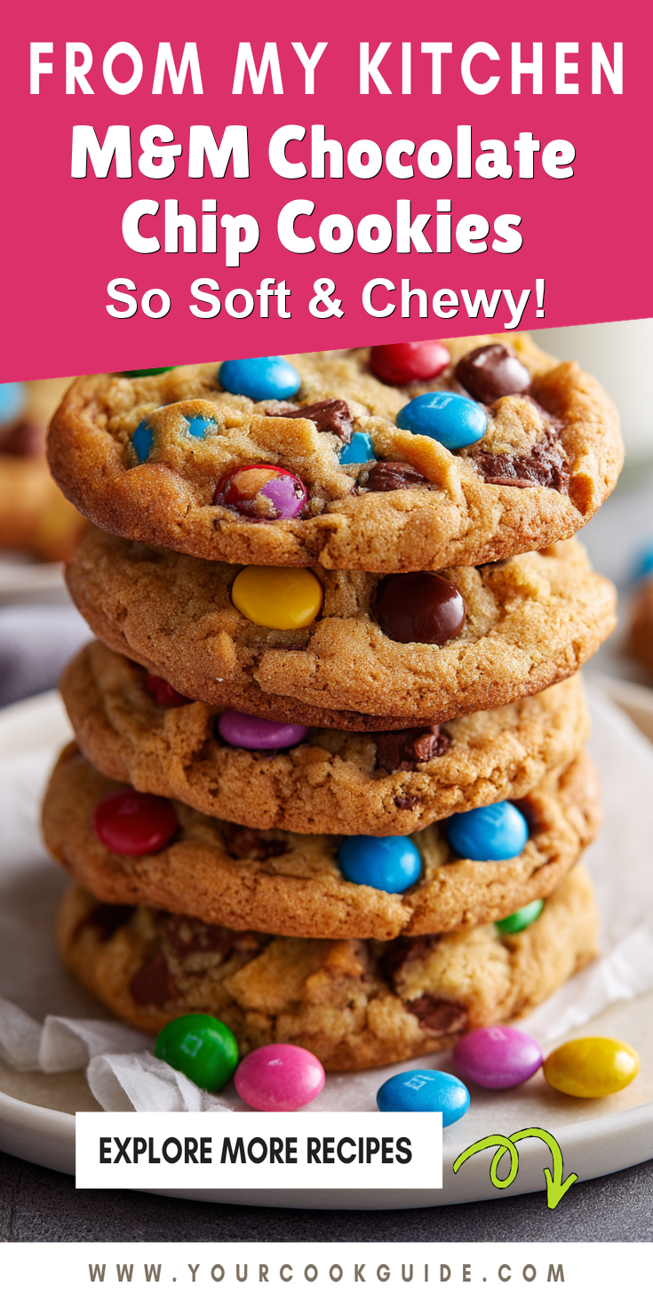 M&M Chocolate Chip Cookies served warm with cozy spices