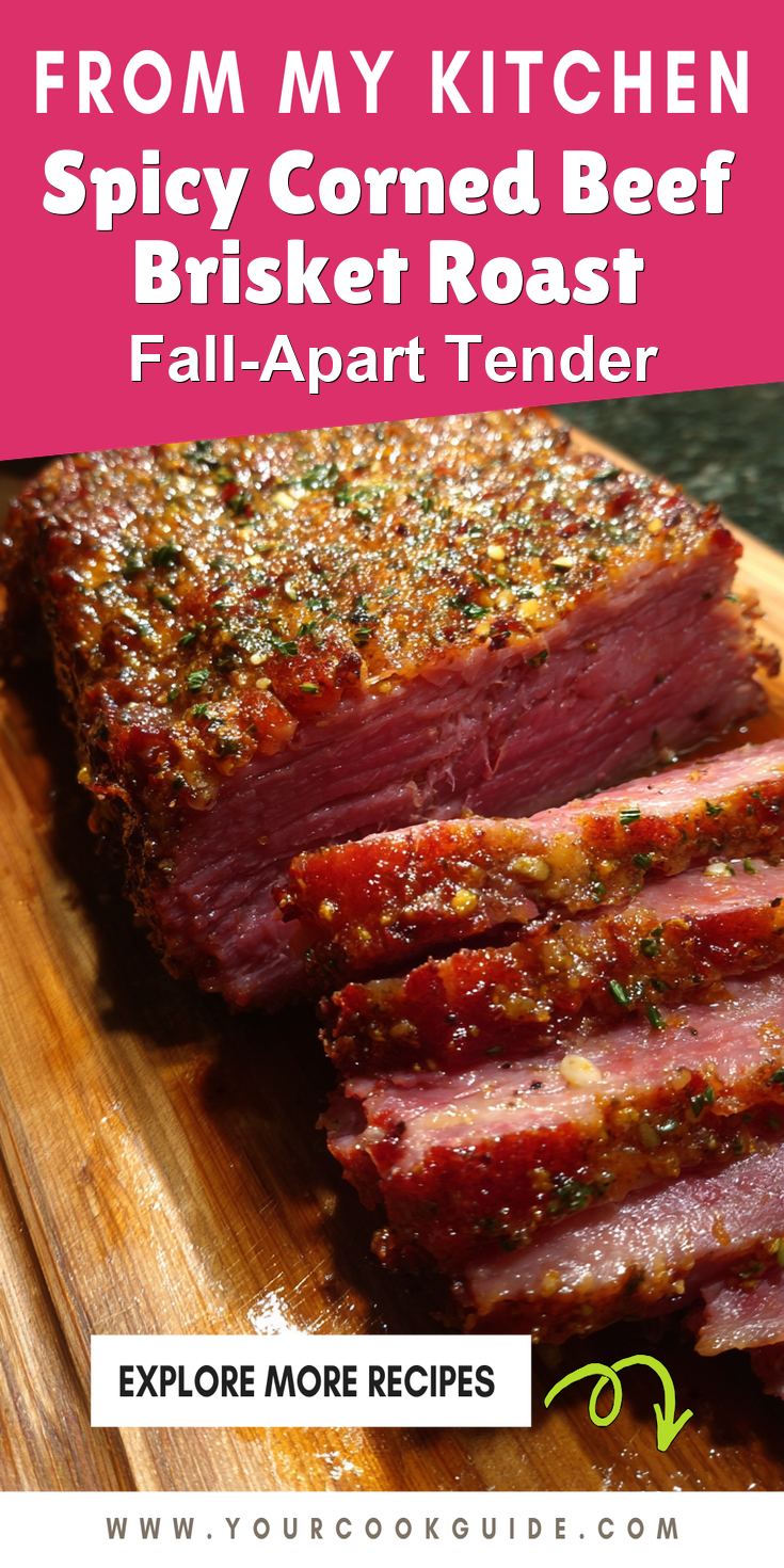 Spicy Corned Beef Brisket Roast served warm with cozy spices