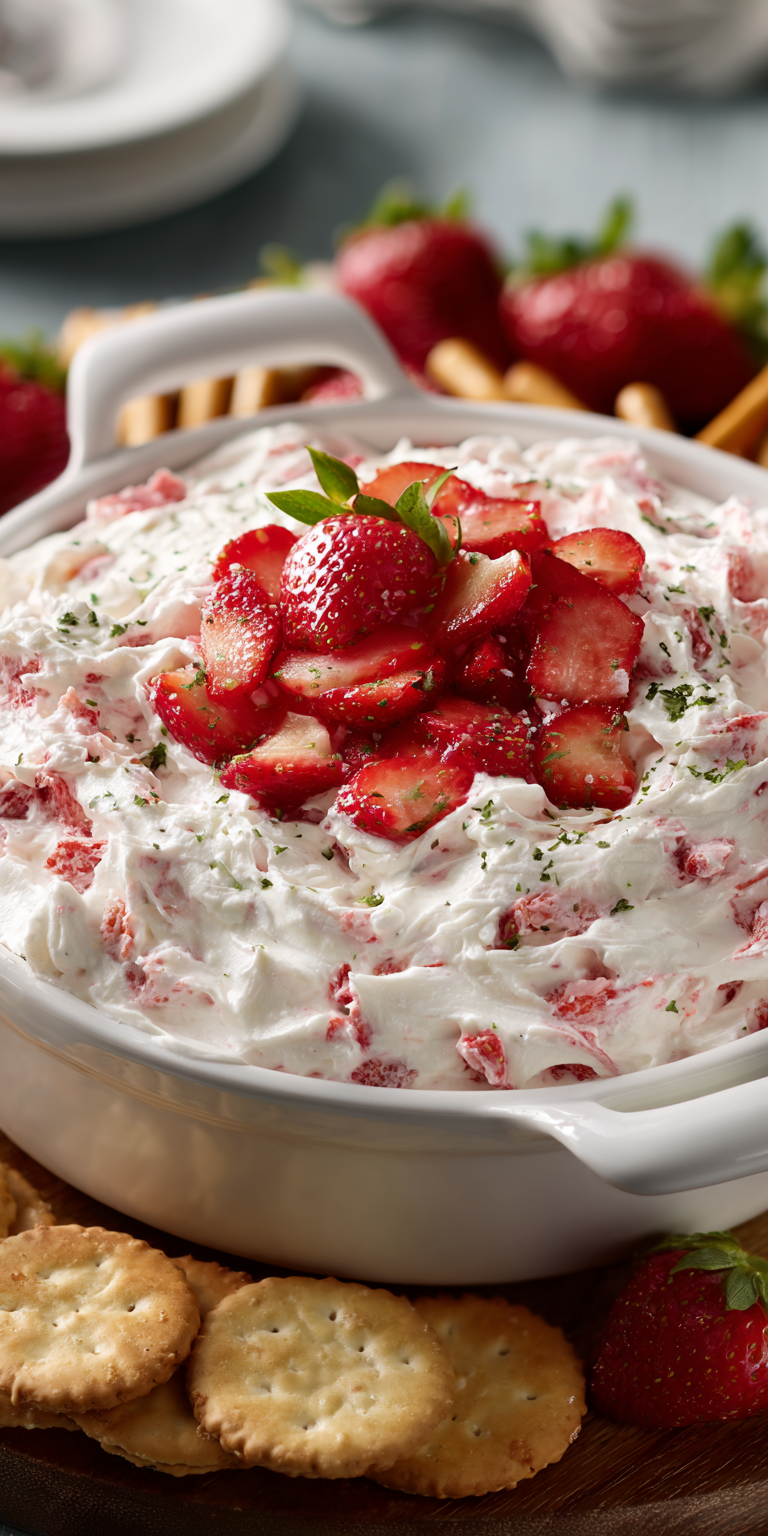 Strawberry Shortcake Trifle Bowl served warm with cozy spices