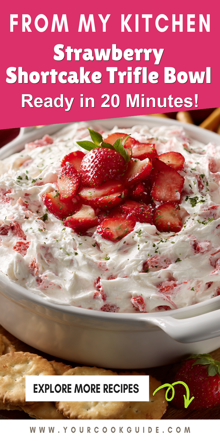 Strawberry Shortcake Trifle Bowl served warm with cozy spices