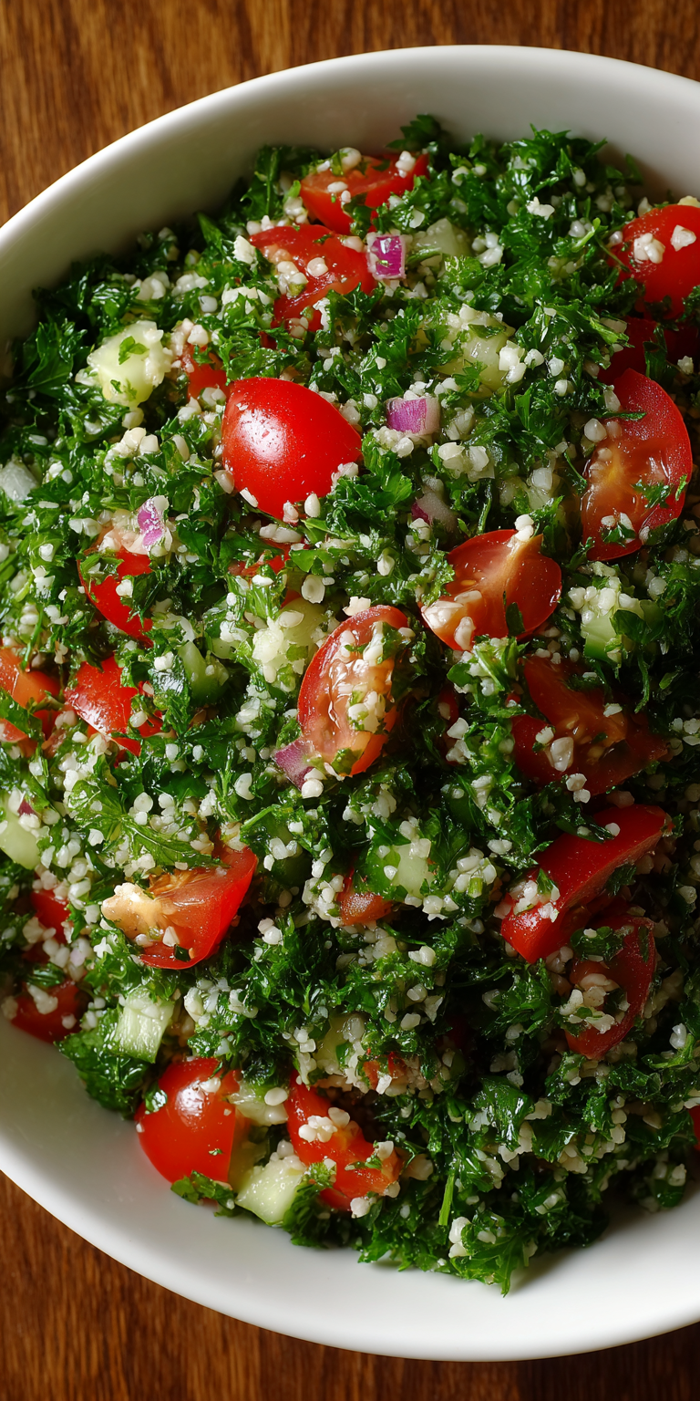 Tabouli Salad Mediterranean Recipes Side served warm with cozy spices