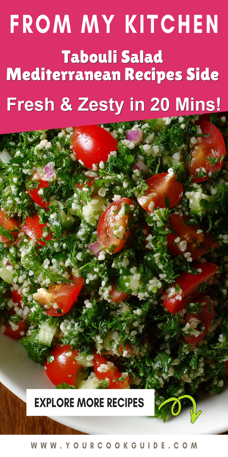 Tabouli Salad Mediterranean Recipes Side served warm with cozy spices