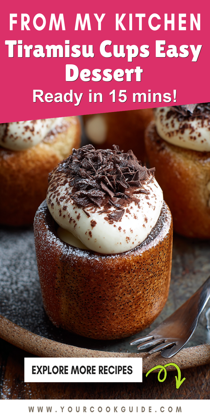 Tiramisu Cups Easy Dessert served warm with cozy spices