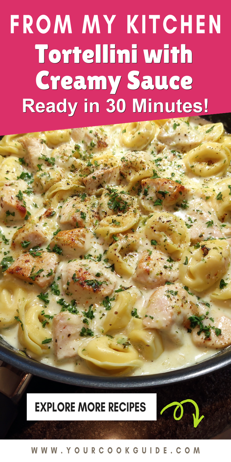 Tortellini with Creamy Sauce served warm with cozy spices