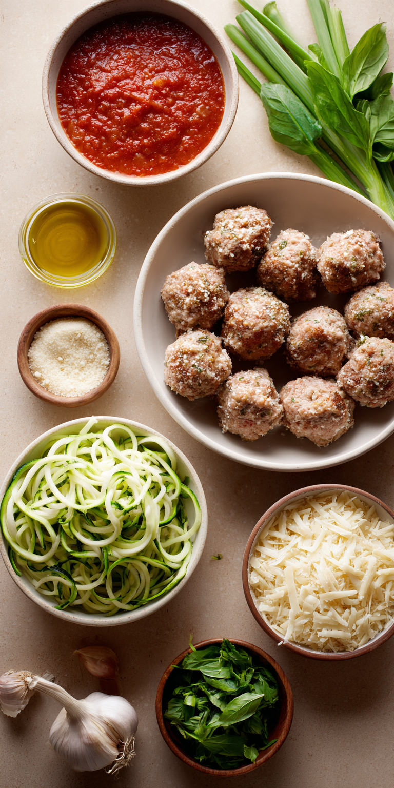 Turkey Meatballs Zucchini Noodles High Protein served warm with cozy spices