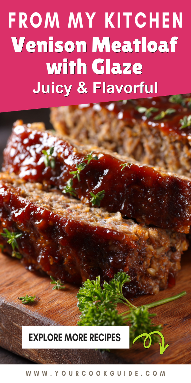 Venison Meatloaf with Glaze served warm with cozy spices